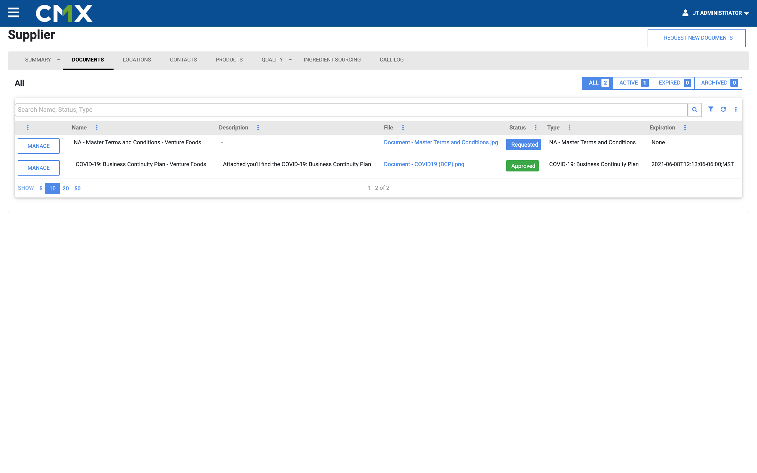 Document Management Supplier View