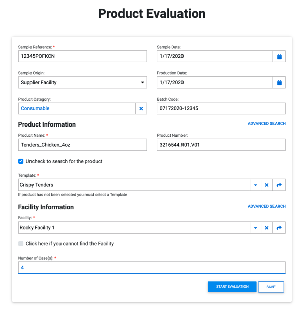 Product Inspection Set-Up