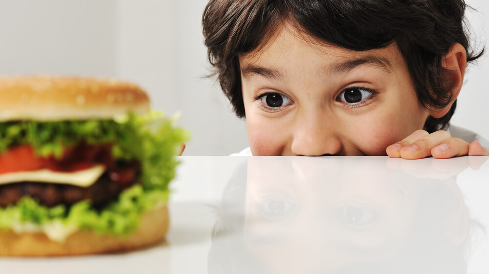 Boy and burger