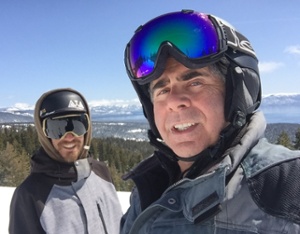 Bert skiing